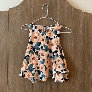 MuMu floral sleeveless top